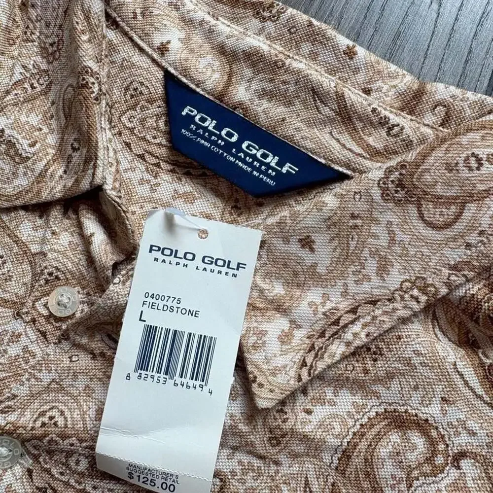 Polo Golf Ralph Lauren Paisley Polo Shirt Fieldstone